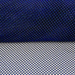 Navy Blue Net Fabric with Shiny Blue Rhinestones - Ribes y Casals