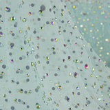 Light Blue Tulle with Iridescent Beading - Ribes y Casals