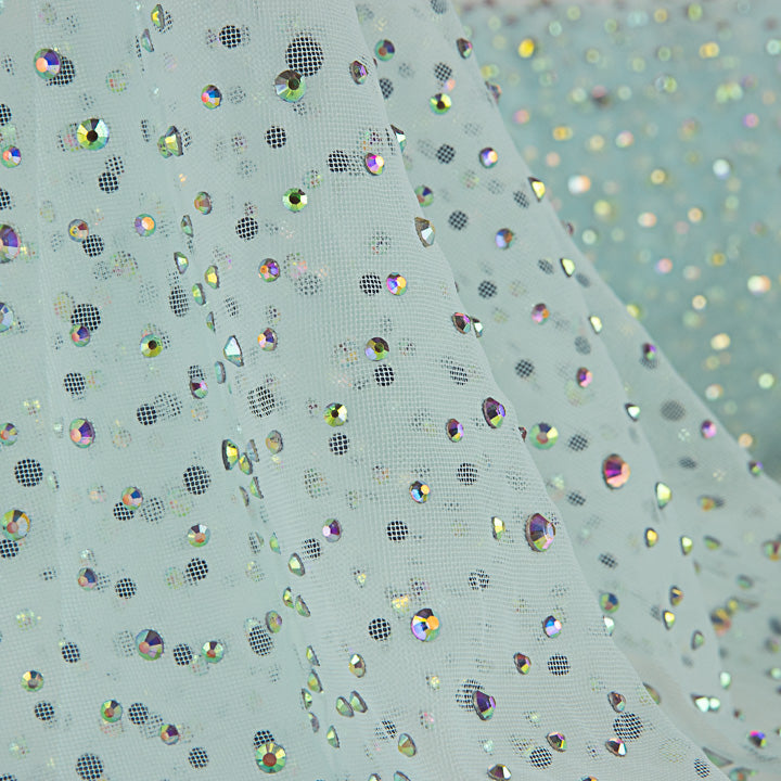 Light Blue Tulle with Iridescent Beading - Ribes y Casals