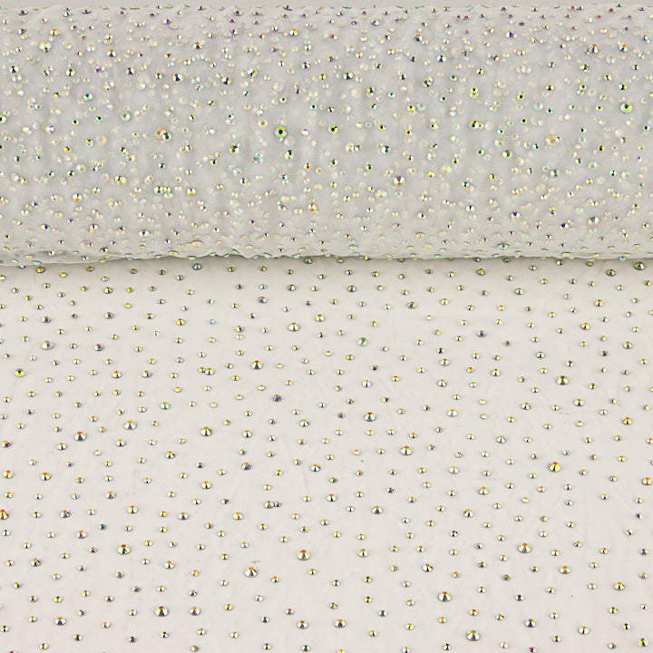White Tulle with Iridescent Beading - Ribes y Casals