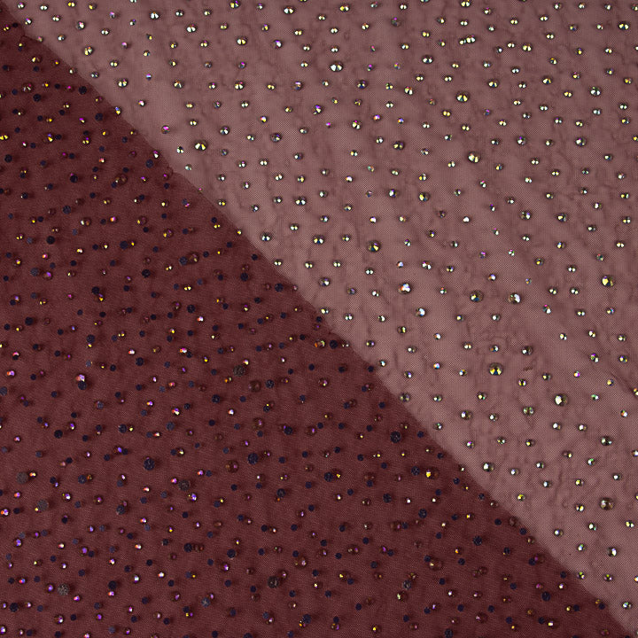 Burgundy Tulle with Iridescent Beading - Ribes y Casals