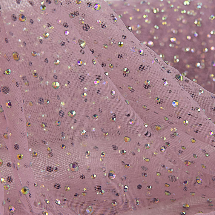 Pale Pink Tulle with Iridescent Beading - Ribes y Casals