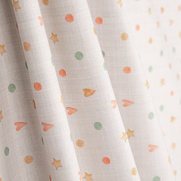 Cotton Fabric Sheet with Stars and Polka Dots Print - Ribes y Casals