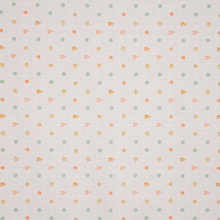 Cotton Fabric Sheet with Stars and Polka Dots Print - Ribes y Casals