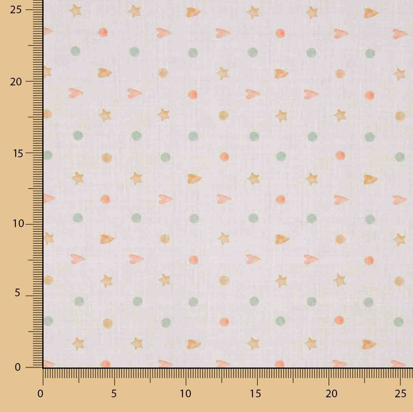 Cotton Fabric Sheet with Stars and Polka Dots Print - Ribes y Casals