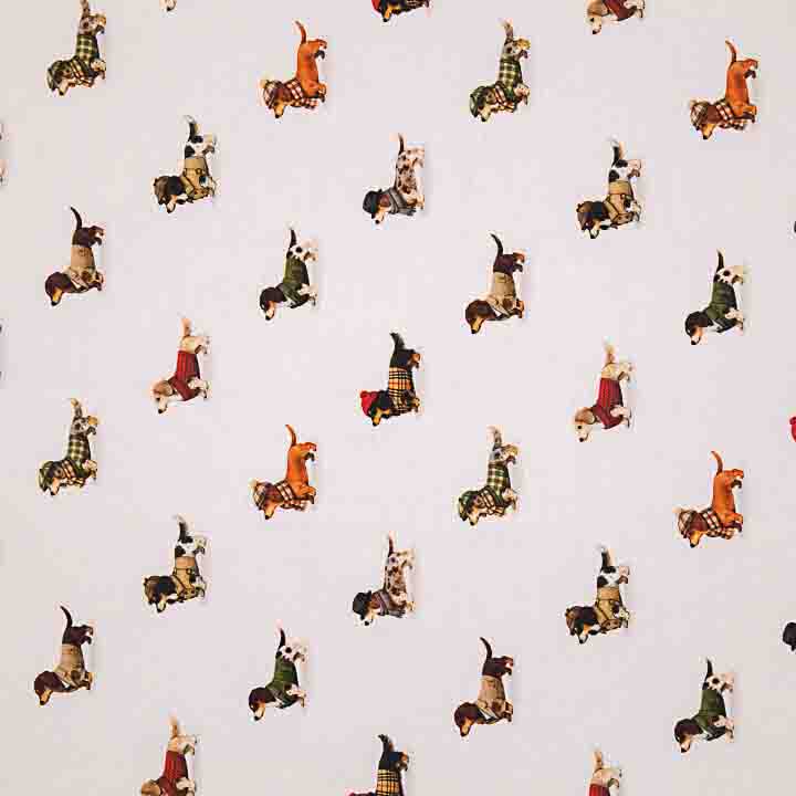 Cotton Fabric Sheet with Puppy Print - Ribes y Casals