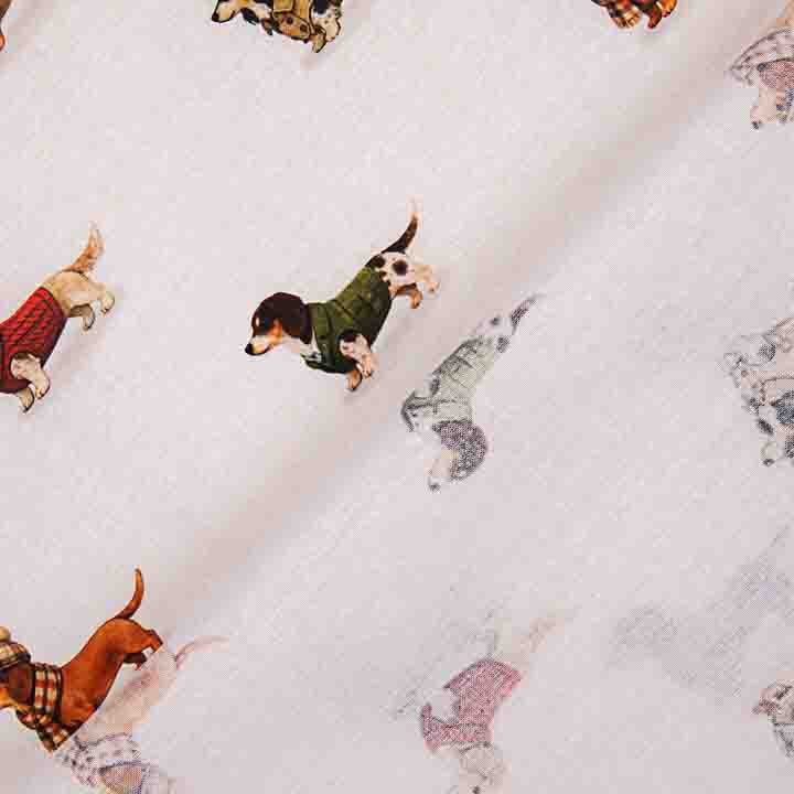 Cotton Fabric Sheet with Puppy Print - Ribes y Casals