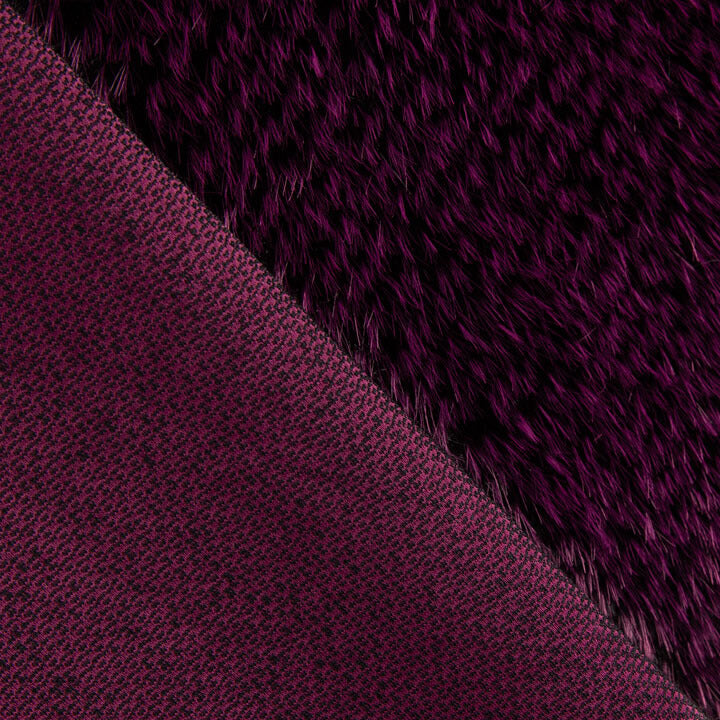 Long Pile Fox-Effect Hair: Zafira Fuchsia and Black - Ribes y Casals