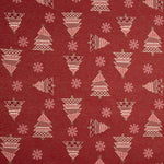 Red Christmas Fir Trees jacquard cotton canvas with Lurex - Ribes y Casals