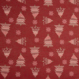 Red Christmas Fir Trees jacquard cotton canvas with Lurex - Ribes y Casals
