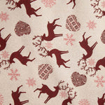 Nordic Christmas jacquard cotton canvas in Red with Lurex - Ribes y Casals