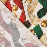 Printed Cotton Canvas with Christmas Print and Ribbons - Ribes y Casals
