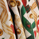 Printed Cotton Canvas with Christmas Print and Ribbons - Ribes y Casals