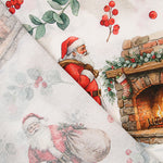 Printed Cotton Canvas: Father Christmas and Chimney - Ribes y Casals