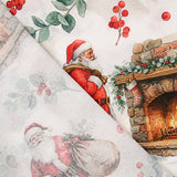 Printed Cotton Canvas: Father Christmas and Chimney - Ribes y Casals