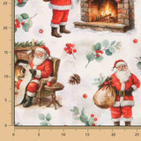 Printed Cotton Canvas: Father Christmas and Chimney - Ribes y Casals