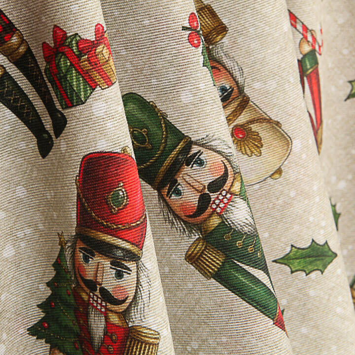 Printed Cotton Canvas with Nutcracker Soldiers - Ribes y Casals