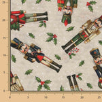 Printed Cotton Canvas with Nutcracker Soldiers - Ribes y Casals