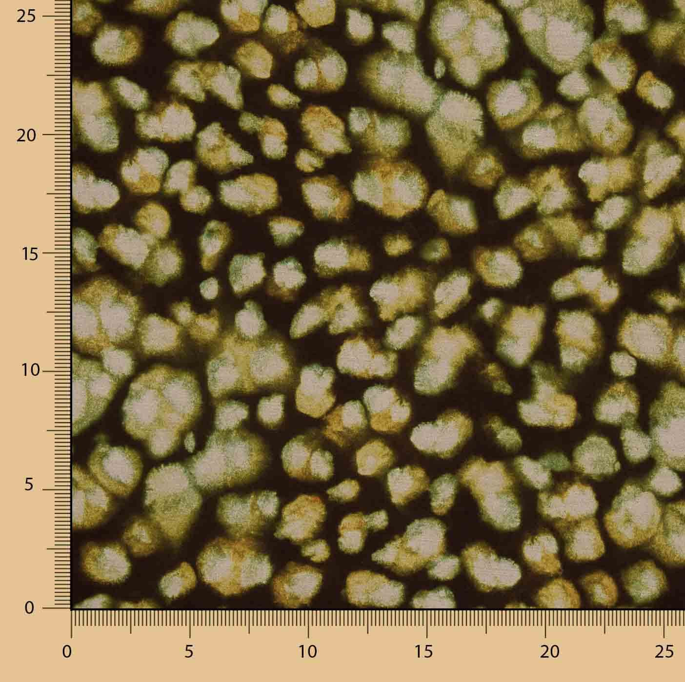 Double-sided viscose fabric, olive mosaic - Ribes y Casals