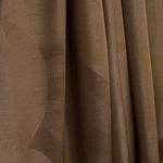 Double-sided printed viscose fabric with abstract wave pattern in olive - Ribes y Casals