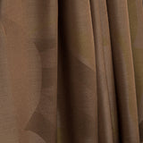 Double-sided printed viscose fabric with abstract wave pattern in olive - Ribes y Casals
