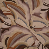 Double-sided viscose fabric with abstract earth-toned waves - Ribes y Casals
