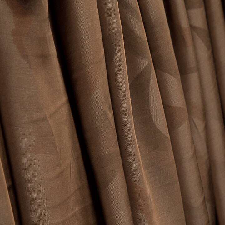 Double-sided viscose fabric with abstract earth-toned waves - Ribes y Casals