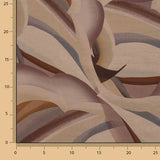 Double-sided viscose fabric with abstract earth-toned waves - Ribes y Casals