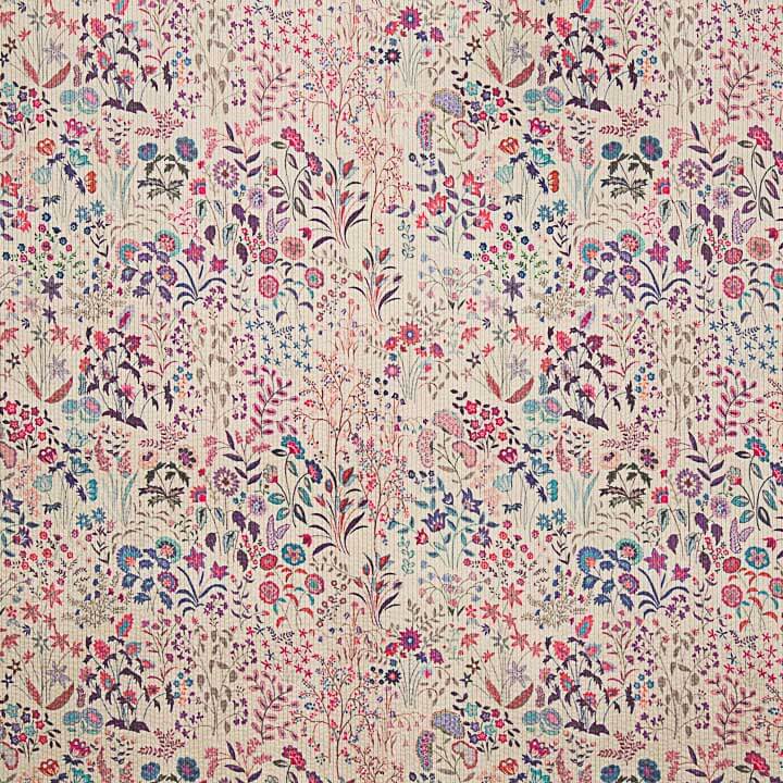 Multicoloured ‘Wild Garden’ Printed Corduroy - Ribes y Casals