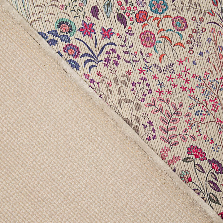 Multicoloured ‘Wild Garden’ Printed Corduroy - Ribes y Casals