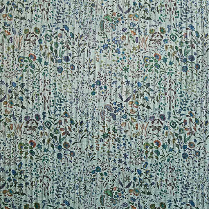 Printed Corduroy – Wild Garden, Aquamarine Green - Ribes y Casals