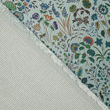 Printed Corduroy – Wild Garden, Aquamarine Green - Ribes y Casals