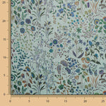 Printed Corduroy – Wild Garden, Aquamarine Green - Ribes y Casals