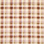 Printed Coral Fleece with Tartan Checks in Earth Tones - Ribes y Casals