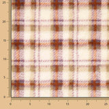 Printed Coral Fleece with Tartan Checks in Earth Tones - Ribes y Casals