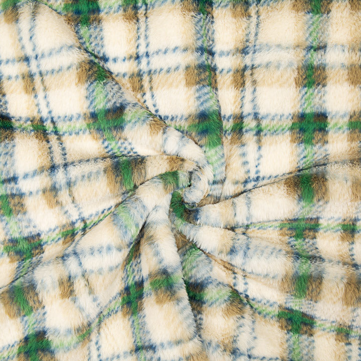 Green Tartan-Printed Coral Fleece - Ribes y Casals