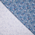 Blue Paisley Print Poplin - Ribes y Casals