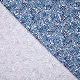 Blue Paisley Print Poplin - Ribes y Casals