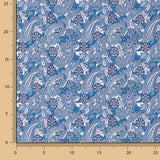 Blue Paisley Print Poplin - Ribes y Casals