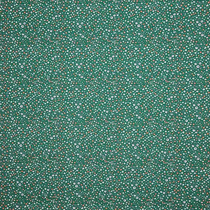 Green Mini Floral Printed Poplin - Ribes y Casals