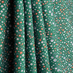 Green Mini Floral Printed Poplin - Ribes y Casals