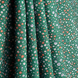 Green Mini Floral Printed Poplin - Ribes y Casals