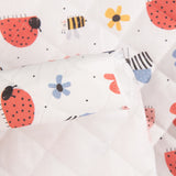 Reversible Quilted Cushion – Small Garden and Pink Gingham - Ribes y Casals