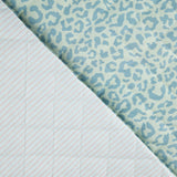 Reversible Quilted Nairobi Blue Animal Print and Stripes - Ribes y Casals