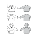 Burda Sewing Pattern 9308 Sweatshirt - Ribes y Casals