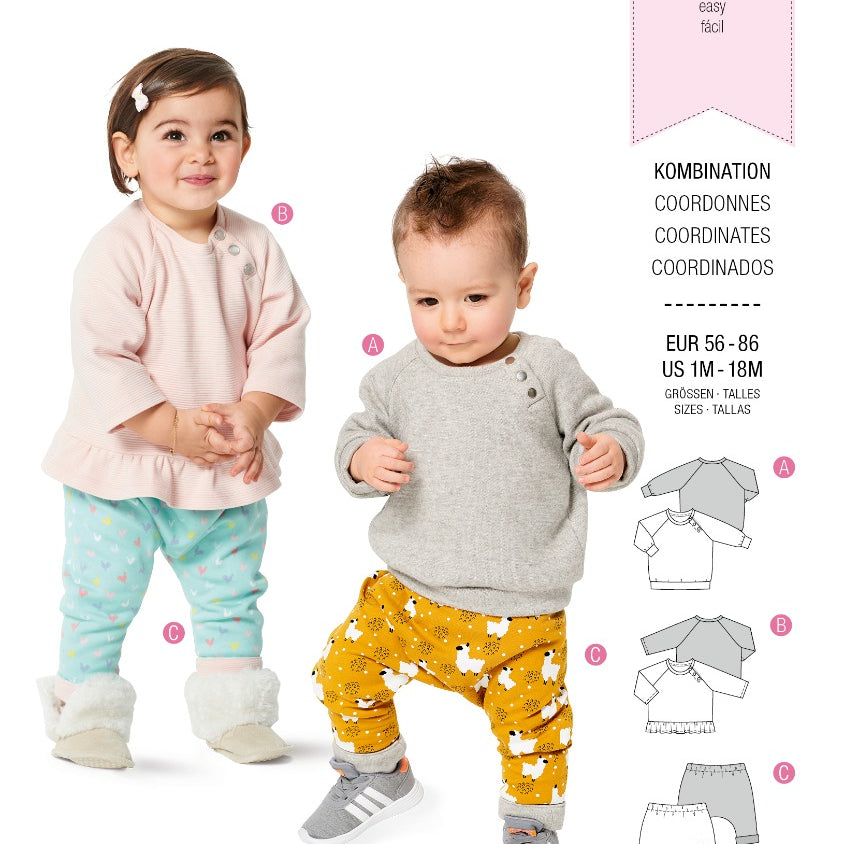 Burda Sewing Pattern 9312 Sweatshirt - Ribes y Casals