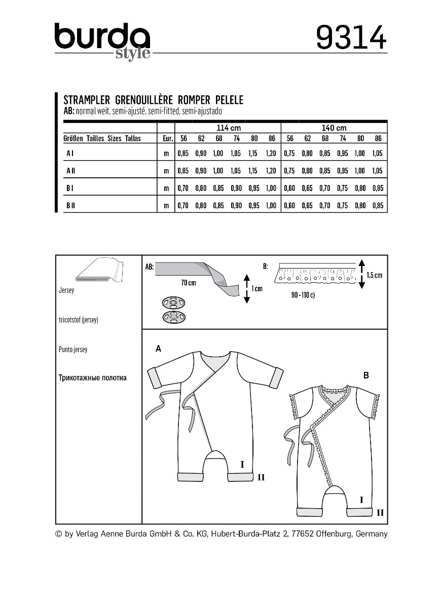 Burda Sewing Pattern 9314 Soft toy - Ribes y Casals
