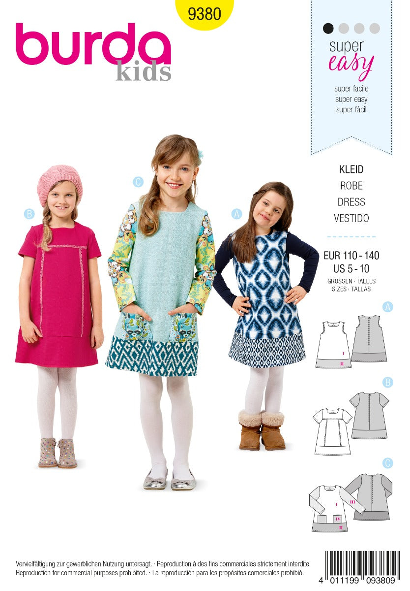 Burda Sewing Pattern 9380 Dress - Ribes y Casals