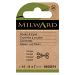 Nickel Hook and Eye Fasteners No. 0 - Ribes y Casals