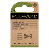 Nickel Hook and Eye Fasteners No. 0 - Ribes y Casals